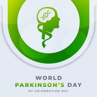 wereld parkinson ziekte dag viering vector ontwerp illustratie voor achtergrond, poster, banier, reclame, groet kaart