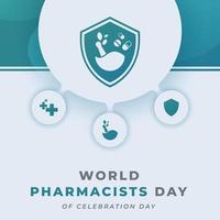 wereld apothekers dag viering vector ontwerp illustratie voor achtergrond, poster, banier, reclame, groet kaart