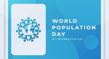 wereld bevolking dag viering vector ontwerp illustratie voor achtergrond, poster, banier, reclame, groet kaart