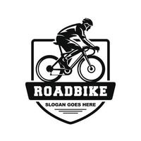fiets. weg fiets logo ontwerp vector