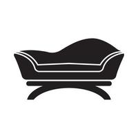 sofa stoel logo pictogram, illustratie ontwerp sjabloon vector