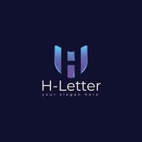 h brief abstract logo voor bedrijf bedrijf zakelijke vector beeld