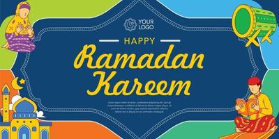 ramadan horizontale banner vector