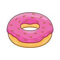 donut in platte ontwerpstijl vector