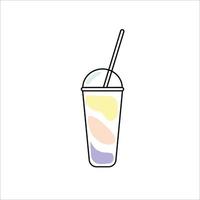 hand- getrokken vector illustratie milkshake.