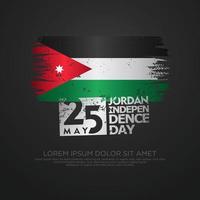 Jordanië onafhankelijkheid dag groet kaart sjabloon vector