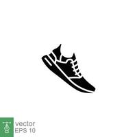 rennen schoenen vlak icoon. gemakkelijk solide stijl. geschiktheid en sport, Sportschool teken. zwart silhouet, glyph symbool. vector illustratie geïsoleerd Aan wit achtergrond. eps 10.