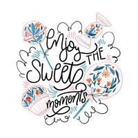 Aquarel Sweet, snoepjes en Cupcake met letters vector