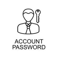 account wachtwoord vector icoon