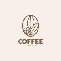 koffie logo, koffie boom ontwerp, cafe drinken vector, icoon merk illustratie symbool vector