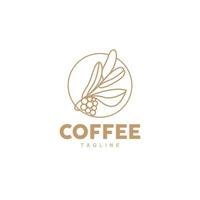 koffie logo, koffie boom ontwerp, cafe drinken vector, icoon merk illustratie symbool vector