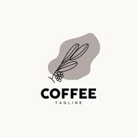 koffie logo, koffie boom ontwerp, cafe drinken vector, icoon merk illustratie symbool vector