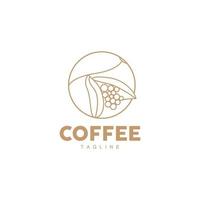 koffie logo, koffie boom ontwerp, cafe drinken vector, icoon merk illustratie symbool vector