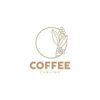 koffie logo, koffie boom ontwerp, cafe drinken vector, icoon merk illustratie symbool vector