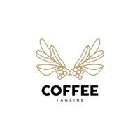 koffie logo, koffie boom ontwerp, cafe drinken vector, icoon merk illustratie symbool vector