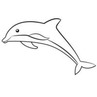 illustratie vector van dolfijn, mooi zo voor kleur boek