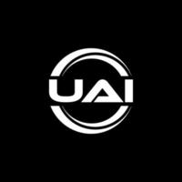 uai brief logo ontwerp in illustratie. vector logo, schoonschrift ontwerpen voor logo, poster, uitnodiging, enz.