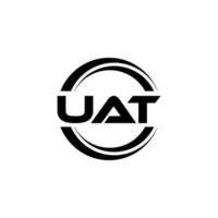 uat brief logo ontwerp in illustratie. vector logo, schoonschrift ontwerpen voor logo, poster, uitnodiging, enz.