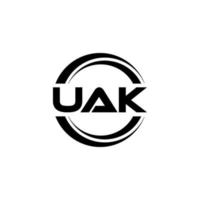 uak brief logo ontwerp in illustratie. vector logo, schoonschrift ontwerpen voor logo, poster, uitnodiging, enz.