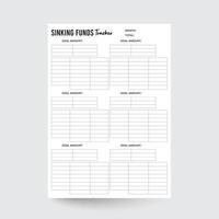 zinkend fondsen spoorzoeker, zinkend fondsen begroting, besparingen tracker, besparingen fonds tracker, kosten planner, sparen ontwerper vector