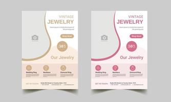 sieraden Promotie folder en poster sjabloon ontwerp vector