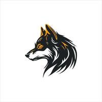 wolf hoofd vector illustratie logo