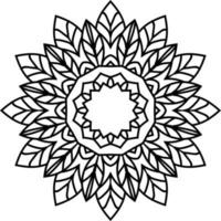 luxe mandala met zwart en wit arabesk patroon bloem decoratie ornament vector