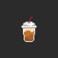 chocola drinken in pixel kunst stijl vector