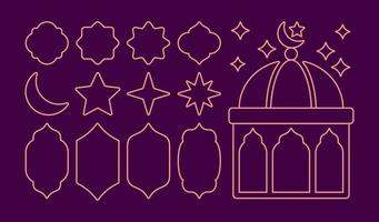 Ramadan en Islamitisch themed grens kaders vector