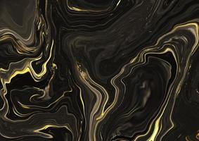 vloeistof marmeren ontwerp in zwart en goud vector