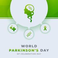 wereld parkinson ziekte dag viering vector ontwerp illustratie voor achtergrond, poster, banier, reclame, groet kaart