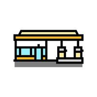 gas- station winkel kleur icoon vector illustratie