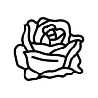 roos bloem voorjaar lijn icoon vector illustratie