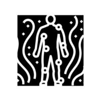 progressief ontspanning yoga glyph icoon vector illustratie