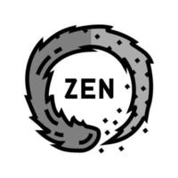 zen yoga kom tot rust kleur icoon vector illustratie