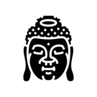 praktijk geestelijk yoga kom tot rust glyph icoon vector illustratie