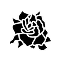 gardenia bloesem voorjaar glyph icoon vector illustratie