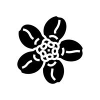 vergeten me niet bloem voorjaar glyph icoon vector illustratie