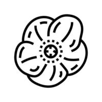 nieskruid bloem voorjaar lijn icoon vector illustratie