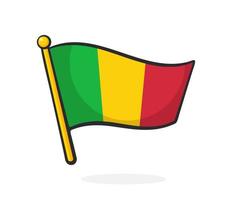 tekenfilm illustratie van nationaal vlag van Mali vector