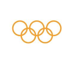 olympisch spellen officieel symbool logo geel abstract ontwerp vector illustratie