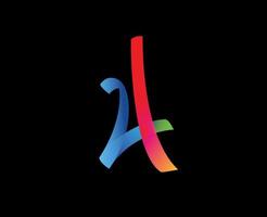 Parijs 2024 olympisch spellen officieel logo symbool abstract ontwerp vector illustratie met zwart achtergrond