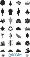natuur pictogrammen en symbolen vrij vector