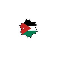 Jordanië vlag icoon, illustratie van nationaal vlag ontwerp met elegantie concept, perfect voor onafhankelijkheid ontwerp vector