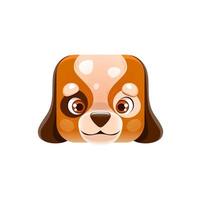 tekenfilm hond kawaii plein dier gezicht, schattig puppy vector