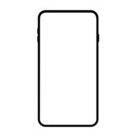 nieuw versie van zwart slank smartphone icoon. realistisch vector illustratie.