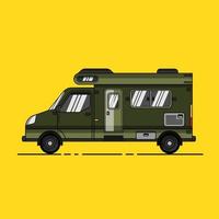 camper busje voor reizen in vector illustratie