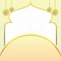Islamitisch uitverkoop poster sjabloon met vrij ruimte voor tekst en afbeelding. het heeft gouden kleur mandala en koepel ornament. ontwerp voor spandoeken, groet kaarten, sociaal media en web. vector