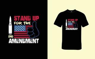 verdedigen uw rechten met onze staan omhoog voor de 2e amendement t-shirt vector