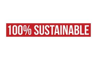 100 procent duurzame rubber postzegel zegel vector
